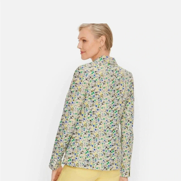 Talbots 14 Cotton Ditzy Floral Blazer - Picture 2 of 8